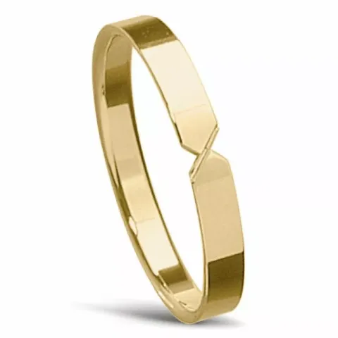 smal Herrering i 14 karat gull