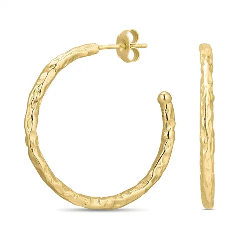 30 mm creol i forgylt sølv