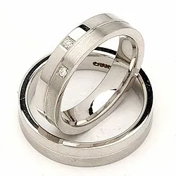 Gifteringer i sølv 0,028 ct