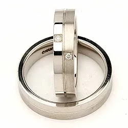 Gifteringer i sølv 0,028 ct