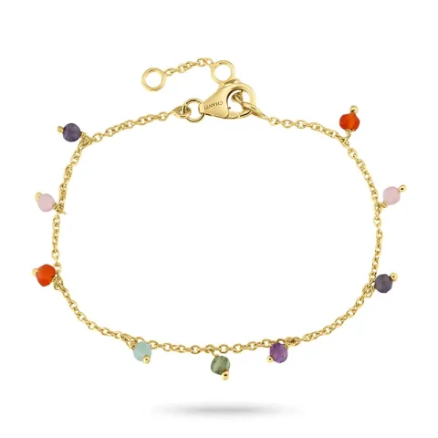 multifarget armbånd i forgylt sølv 16 + 3 cm x 3,3 mm