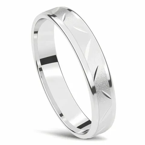 giftering i 14 karat hvitt gull