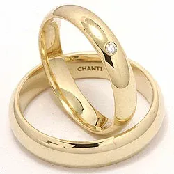 Gifteringer i 9 karat gull 0,02 ct