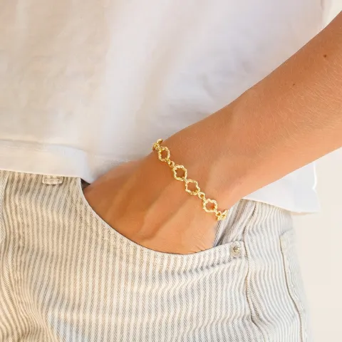 armbånd i forgylt messing