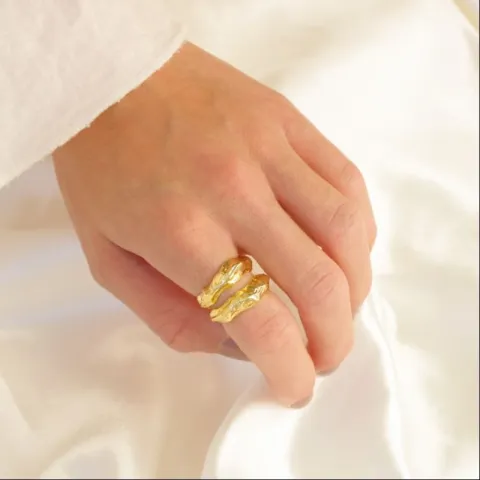 ring i forgylt messing - Eliné