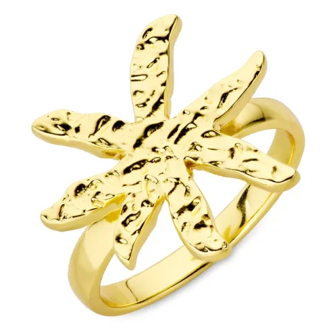blomst ring i forgylt messing - Eliné