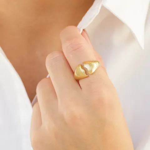 ring i forgylt messing - Eliné