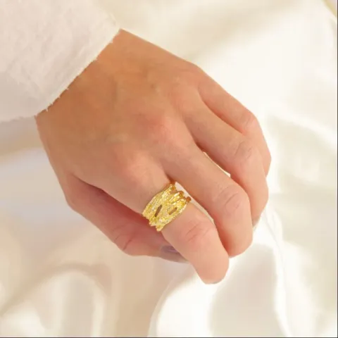 ring i forgylt messing - Eliné