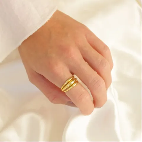 ring i forgylt messing - Eliné
