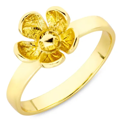 blomst ring i forgylt messing - Eliné