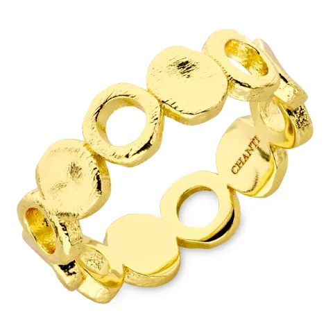 rund ring i forgylt messing - Eliné