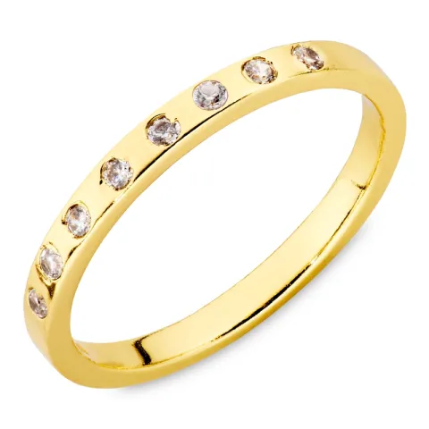 zirkon ring i forgylt messing - Eliné