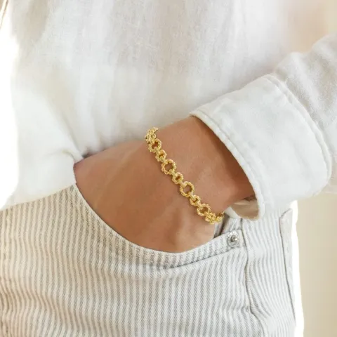 armbånd i forgylt messing - Eliné