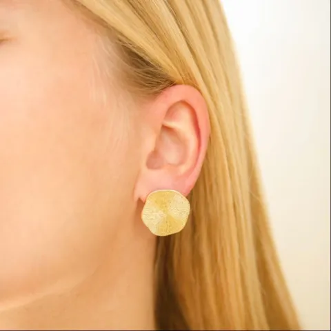 øredobber i forgylt messing - Eliné