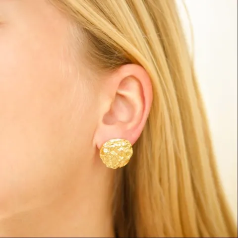 øredobber i forgylt messing - Eliné