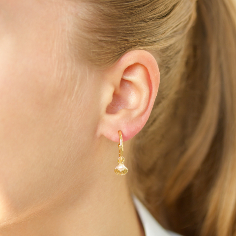 perle halvcreol i forgylt messing - Eliné