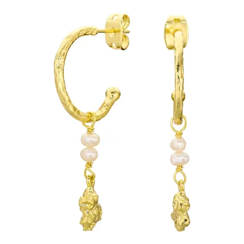 perle halvcreol i forgylt messing - Eliné