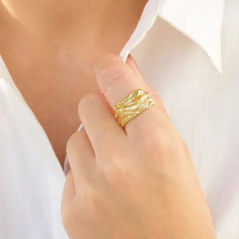 ring i forgylt messing - Eliné