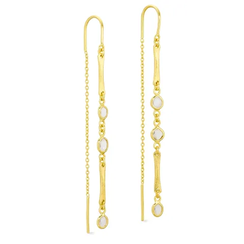 lange kjedeøreringer i forgylt messing - Eliné