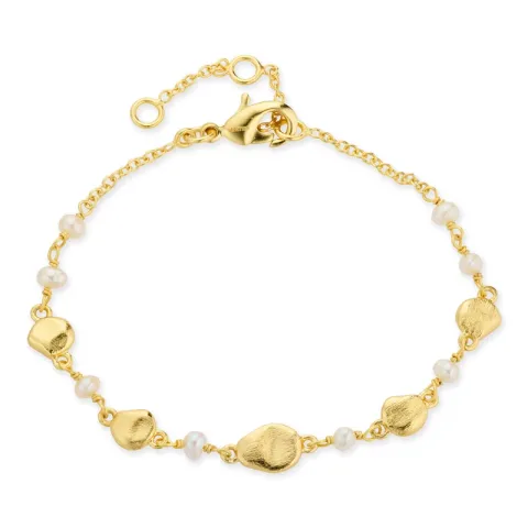 perle armbånd i forgylt messing - Eliné