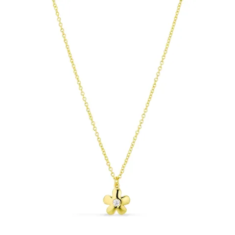 blomst halskjede i forgylt messing - Eliné