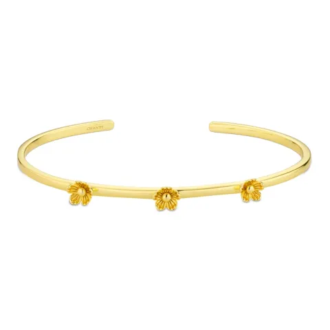 blomst armbånd i forgylt messing - Eliné