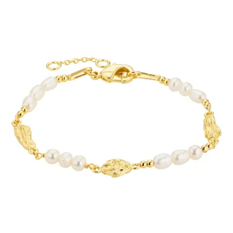 perle armbånd i forgylt messing - Eliné