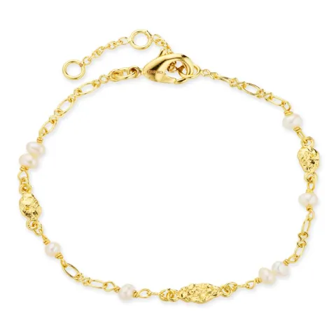 perle armbånd i forgylt messing - Eliné