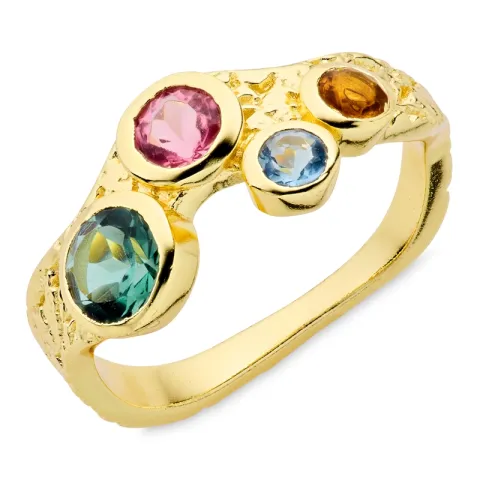 multifarget ring i forgylt messing - Eliné