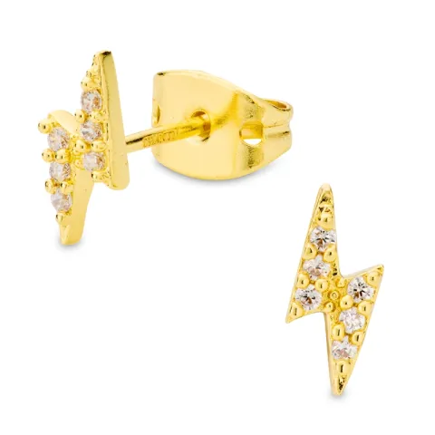 lyn øredobber i forgylt messing - Eliné