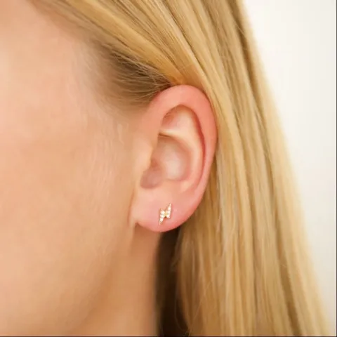 lyn øredobber i forgylt messing - Eliné