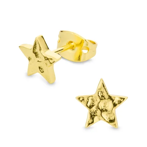 stjerne øredobber i forgylt messing - Eliné