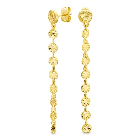 lange øredobber i forgylt messing - Eliné