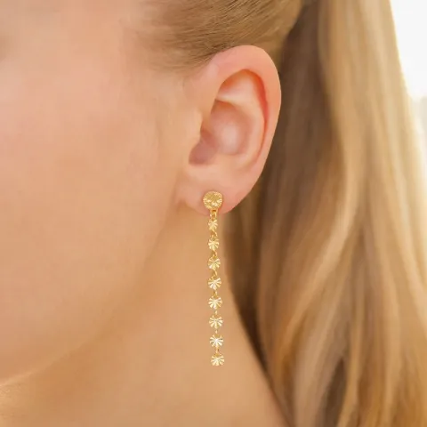 lange øredobber i forgylt messing - Eliné