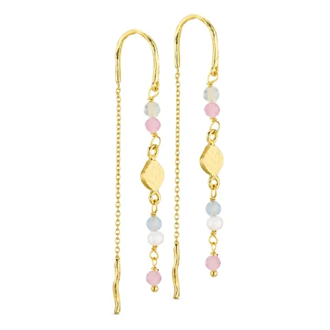 lange kjedeøreringer i forgylt messing - Eliné