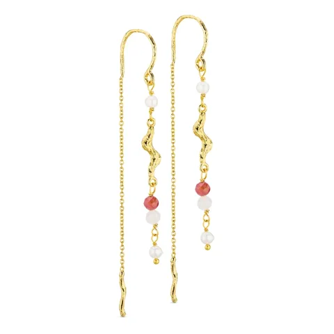 lange kjedeøreringer i forgylt messing - Eliné