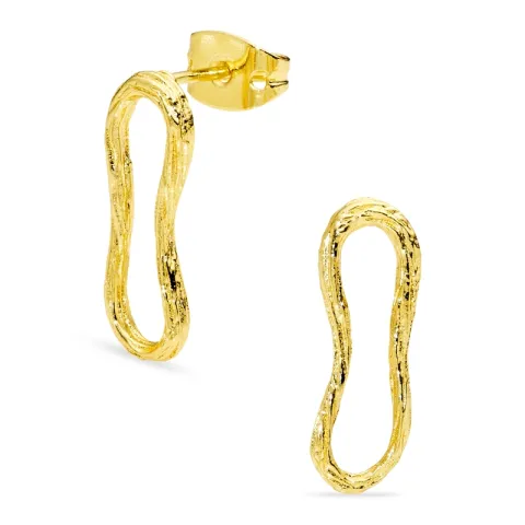 øredobber i forgylt messing - Eliné