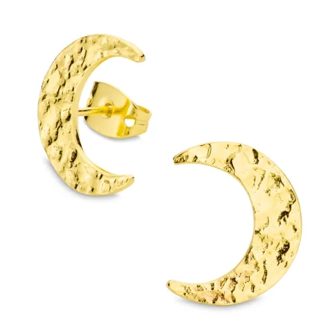 måne ørestikker i forgylt messing - Eliné
