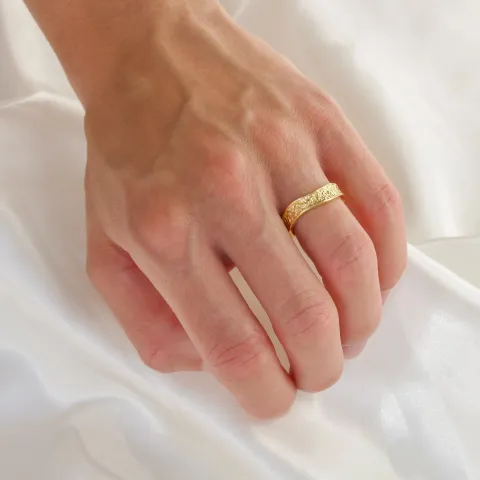 ring i forgylt messing - Eliné