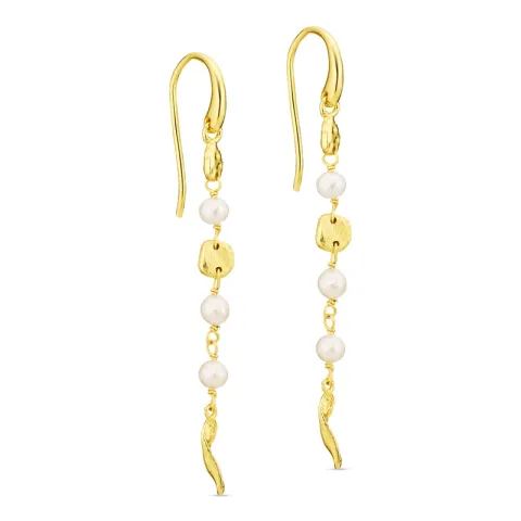 perle øredobber i forgylt messing - Eliné