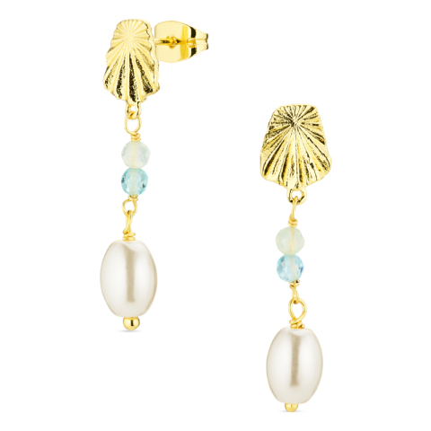 øredobber i forgylt messing - Eliné