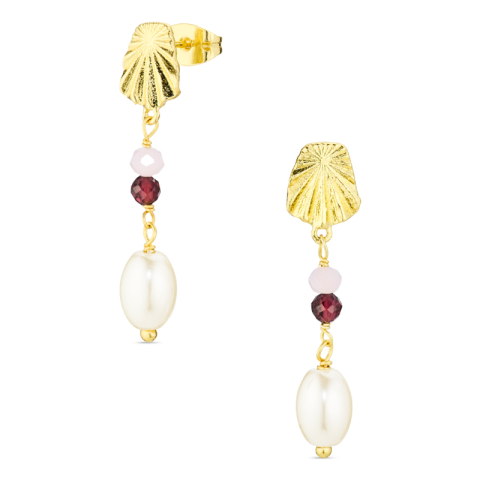 øredobber i forgylt messing - Eliné