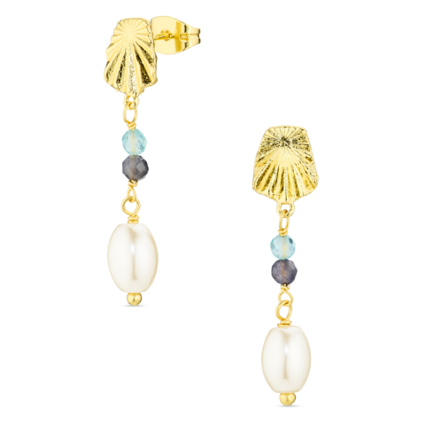 øredobber i forgylt messing - Eliné