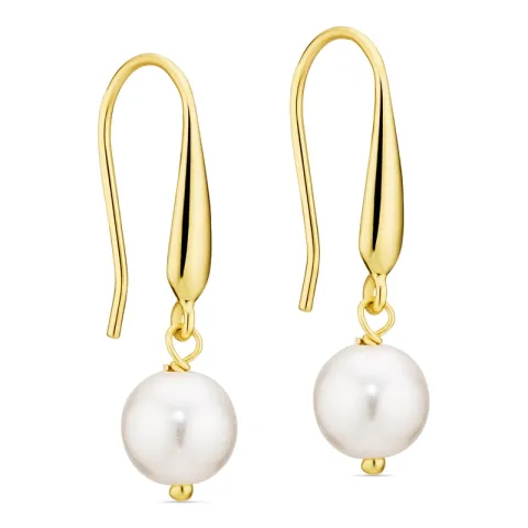 perle øredobber i forgylt messing - Eliné