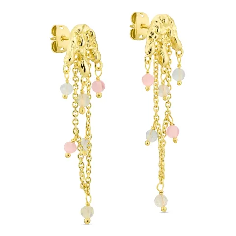 øredobber i forgylt messing - Eliné