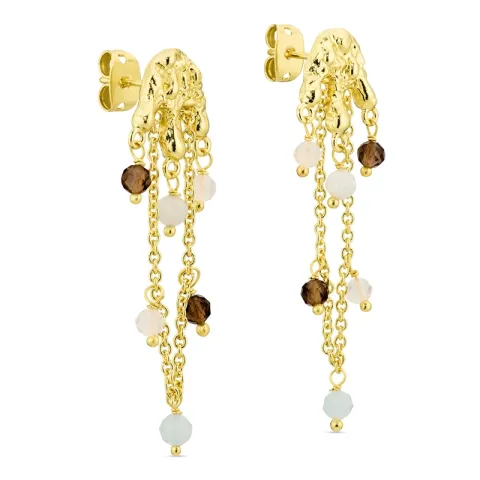 øredobber i forgylt messing - Eliné