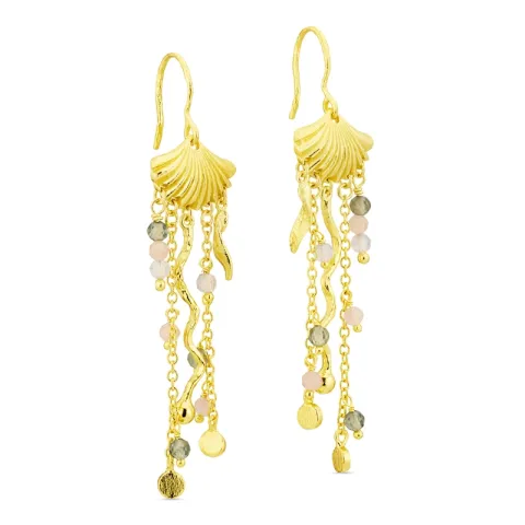 lange kjedeøreringer i forgylt messing - Eliné