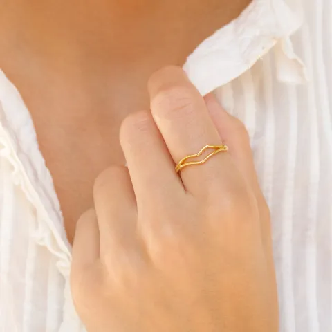 ring i forgylt messing - Eliné