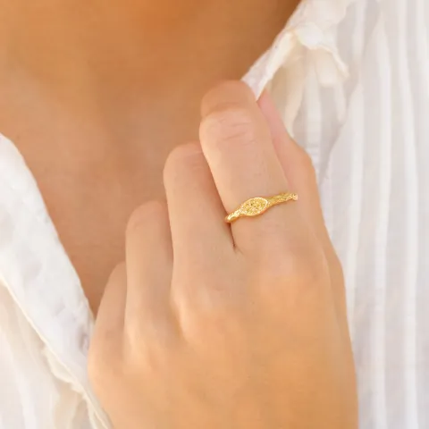 ring i forgylt messing - Eliné