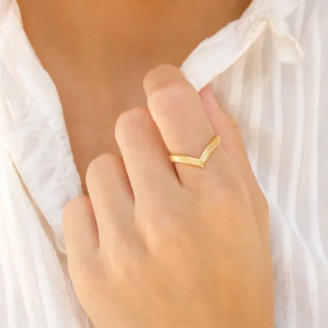 ring i forgylt messing - Eliné